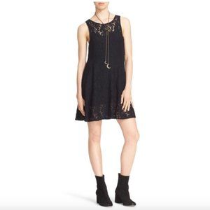 Free People Sleeveless Black Lace Boho Dress Small